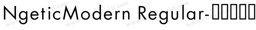 NgeticModern Regular字体转换